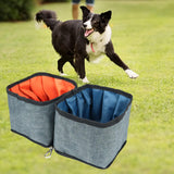 Maxbell Portable Pet Bowls Fittings Dog Supply Zipper Folding for Camping Travel
