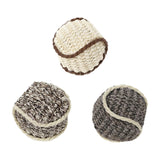 Maxbell 3 Pieces Cat Toy Sisal Ball Sisal Rope Balls with Sound for Exercise Fun
