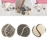Maxbell 3 Pieces Cat Toy Sisal Ball Sisal Rope Balls with Sound for Exercise Fun