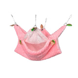 Maxbell Pet Hamster Bird Ferret Rat Squirrel Hammock Hanging Cage Nest House Toys pink hammock