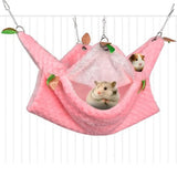 Maxbell Pet Hamster Bird Ferret Rat Squirrel Hammock Hanging Cage Nest House Toys pink hammock