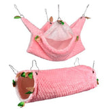 Maxbell Pet Hamster Bird Ferret Rat Squirrel Hammock Hanging Cage Nest House Toys pink hammock