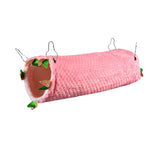 Maxbell Pet Hamster Bird Ferret Rat Squirrel Hammock Hanging Cage Nest House Toys pink tunnel