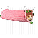 Maxbell Pet Hamster Bird Ferret Rat Squirrel Hammock Hanging Cage Nest House Toys pink tunnel