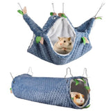 Maxbell Pet Hamster Bird Ferret Rat Squirrel Hammock Hanging Cage Nest House Toys blue tunnel