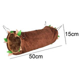 Maxbell Pet Hamster Bird Ferret Rat Squirrel Hammock Hanging Cage Nest House Toys brown tunnel