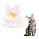 Maxbell Pet Cat Hat, Rabbit Ear Hat Headwear Warm Christmas Cosplay Cat Costume