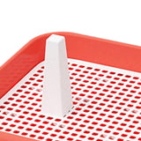 Maxbell Dog Toilet with Urinary Column Mesh Grids Indoor Pet Training Toilet Tray Pink