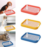 Maxbell Dog Toilet with Urinary Column Mesh Grids Indoor Pet Training Toilet Tray Pink