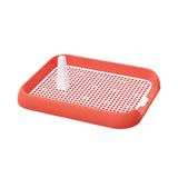 Maxbell Dog Toilet with Urinary Column Mesh Grids Indoor Pet Training Toilet Tray Pink