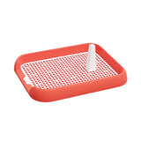 Maxbell Dog Toilet with Urinary Column Mesh Grids Indoor Pet Training Toilet Tray Pink