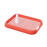 Maxbell Dog Toilet with Urinary Column Mesh Grids Indoor Pet Training Toilet Tray Pink