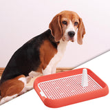 Maxbell Dog Toilet with Urinary Column Mesh Grids Indoor Pet Training Toilet Tray Pink