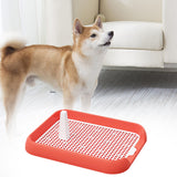Maxbell Dog Toilet with Urinary Column Mesh Grids Indoor Pet Training Toilet Tray Pink