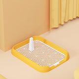 Maxbell Dog Toilet with Urinary Column Mesh Grids Indoor Pet Training Toilet Tray Yellow