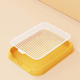 Maxbell Dog Toilet with Urinary Column Mesh Grids Indoor Pet Training Toilet Tray Yellow
