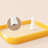 Maxbell Dog Toilet with Urinary Column Mesh Grids Indoor Pet Training Toilet Tray Yellow