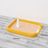 Maxbell Dog Toilet with Urinary Column Mesh Grids Indoor Pet Training Toilet Tray Yellow