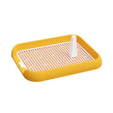 Maxbell Dog Toilet with Urinary Column Mesh Grids Indoor Pet Training Toilet Tray Yellow