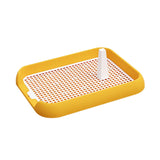 Maxbell Dog Toilet with Urinary Column Mesh Grids Indoor Pet Training Toilet Tray Yellow