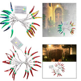 Maxbell Lamp String Scenery Layout Backdrop DIY Accessory for Indoor Shop Red