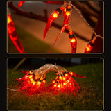 Maxbell Lamp String Scenery Layout Backdrop DIY Accessory for Indoor Shop Red