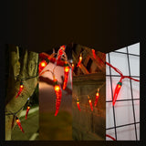 Maxbell Lamp String Scenery Layout Backdrop DIY Accessory for Indoor Shop Red
