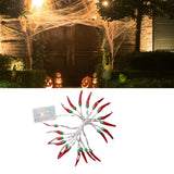 Maxbell Lamp String Scenery Layout Backdrop DIY Accessory for Indoor Shop Red