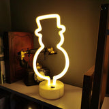 Maxbell Snowman Neon Lamp Sign LED Neon Sign Night Light Bar Bedroom Decor