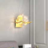 Maxbell Modern Wall Lamp Accessories Centerpiece LED for Hallway Home Decor Basement Golden