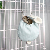 Maxbell Small Animal Hammock Bed Comfortable Warm for Guinea Pigs Cozy Ventilation Blue