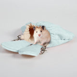 Maxbell Small Animal Hammock Bed Comfortable Warm for Guinea Pigs Cozy Ventilation Blue