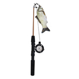 Maxbell Cat Teaser Wand Toy Adjustable Training Interactive Retractable Fishing Pole Grass Carp