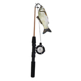 Maxbell Cat Teaser Wand Toy Adjustable Training Interactive Retractable Fishing Pole Grass Carp