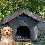 Maxbell Portable Stray Cats Shelter Weatherproof Tent Outdoor Feral Cats Warm House 40cmx38cmx35cm