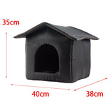 Maxbell Portable Stray Cats Shelter Weatherproof Tent Outdoor Feral Cats Warm House 40cmx38cmx35cm