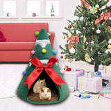 Maxbell Dog Bed Christmas Tree Shape Comfortable Washable for Relaxing L