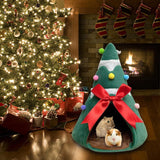 Maxbell Dog Bed Christmas Tree Shape Comfortable Washable for Relaxing L