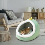 Maxbell Cat Bed for Indoor Cats Cave Semi Closed Anti Slip & Water Resistant Bottom