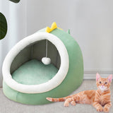 Maxbell Cute Cat Bed Cave Hut Pet Tents Cat House Kennels Warm Soft for Indoor M