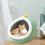 Maxbell Cute Cat Bed Cave Hut Pet Tents Cat House Kennels Warm Soft for Indoor M