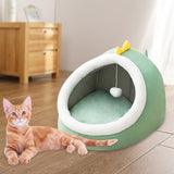 Maxbell Cute Cat Bed Cave Hut Pet Tents Cat House Kennels Warm Soft for Indoor M