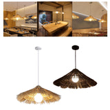 Maxbell Hand Woven Pendant Lamp Farmhouse Hanging Light Fixtures for Loft Decor Beige