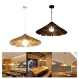 Maxbell Hand Woven Pendant Lamp Farmhouse Hanging Light Fixtures for Loft Decor Beige