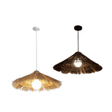 Maxbell Hand Woven Pendant Lamp Farmhouse Hanging Light Fixtures for Loft Decor Beige