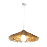 Maxbell Hand Woven Pendant Lamp Farmhouse Hanging Light Fixtures for Loft Decor Beige