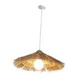 Maxbell Hand Woven Pendant Lamp Farmhouse Hanging Light Fixtures for Loft Decor Beige