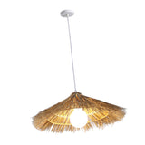 Maxbell Hand Woven Pendant Lamp Farmhouse Hanging Light Fixtures for Loft Decor Beige