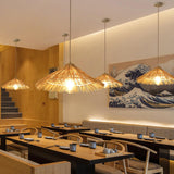 Maxbell Hand Woven Pendant Lamp Farmhouse Hanging Light Fixtures for Loft Decor Beige