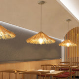 Maxbell Hand Woven Pendant Lamp Farmhouse Hanging Light Fixtures for Loft Decor Beige